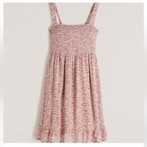 Abercrombie & Fitch Pink Floral Ruched Sun Dress Sleeveless‎ Mini Size XS